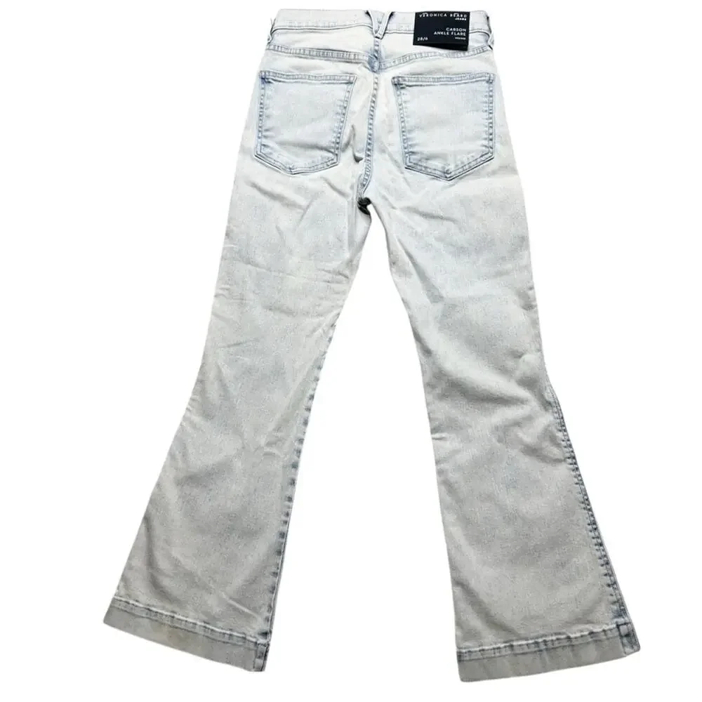 Veronica Beard Carson Light Blue Ankle Flare Jeans 28 - Picture 3 of 11